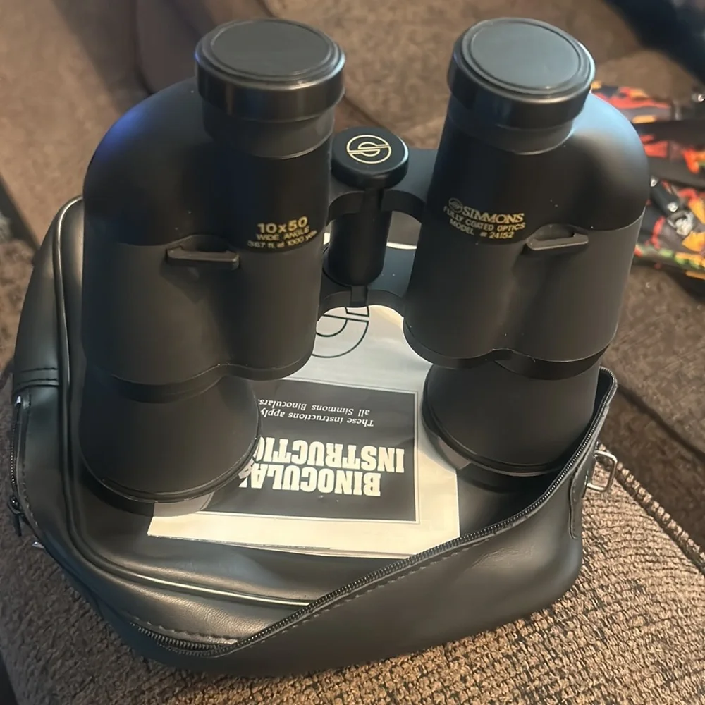 Simons Black Binoculars 10x50